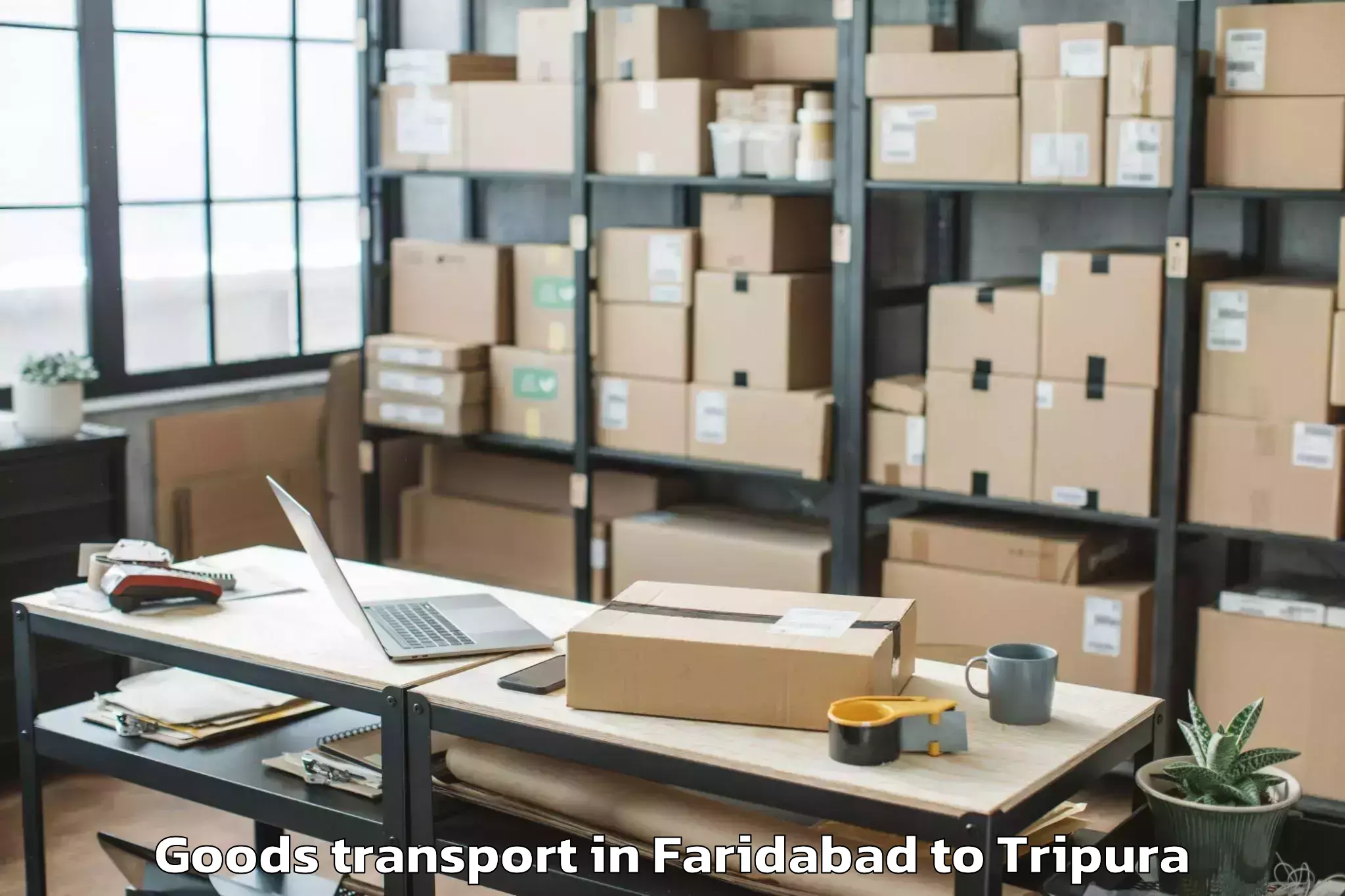 Discover Faridabad to Ambassa Goods Transport